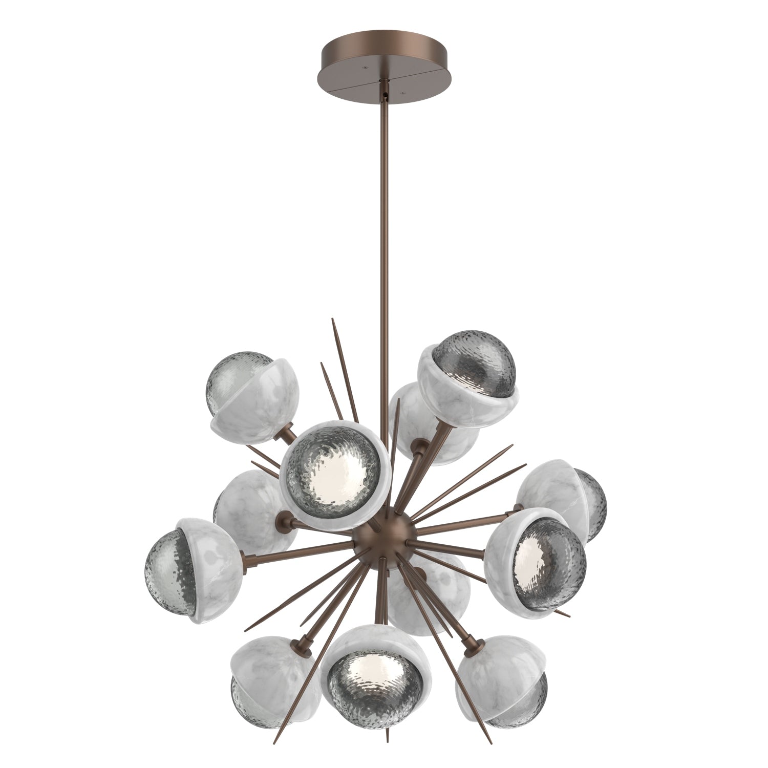 Hammerton Studio - CHB0093-0A-BB-S-001-L1-WM - LED Chandelier - Cabochon - Burnished Bronze