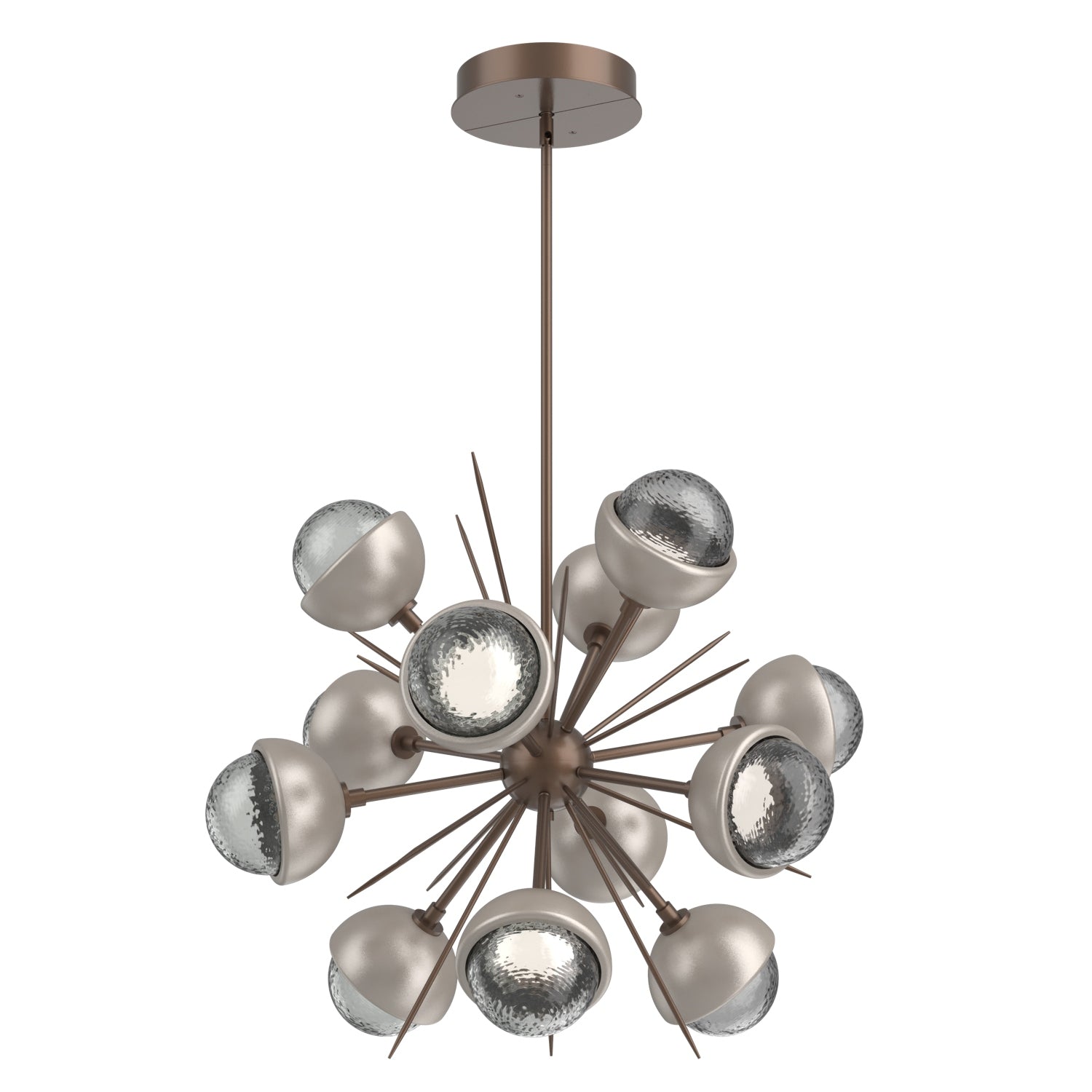 Hammerton Studio - CHB0093-0A-BB-S-001-L3-BS - LED Chandelier - Cabochon - Burnished Bronze