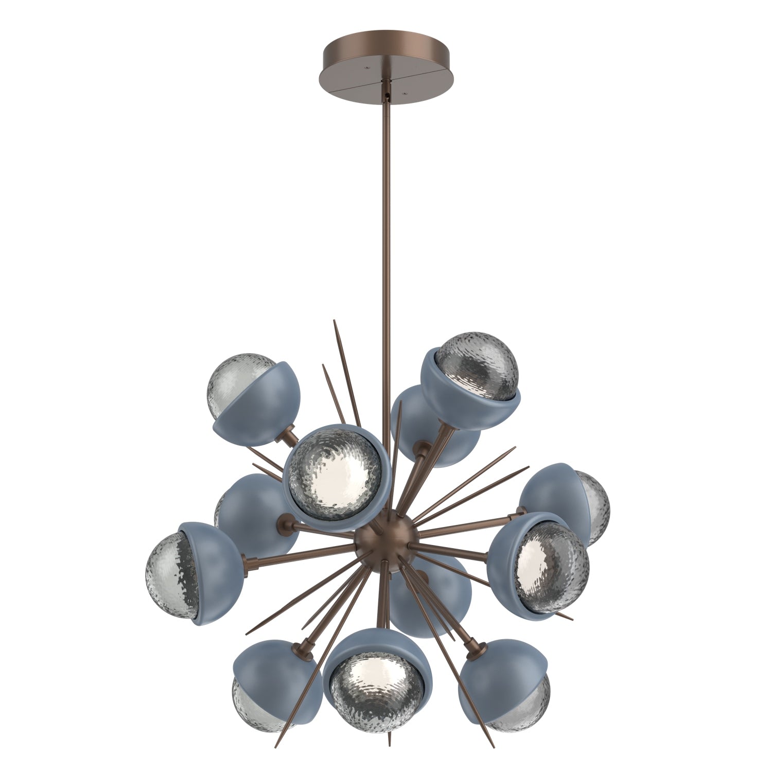 Hammerton Studio - CHB0093-0A-BB-S-001-L3-BU - LED Chandelier - Cabochon - Burnished Bronze
