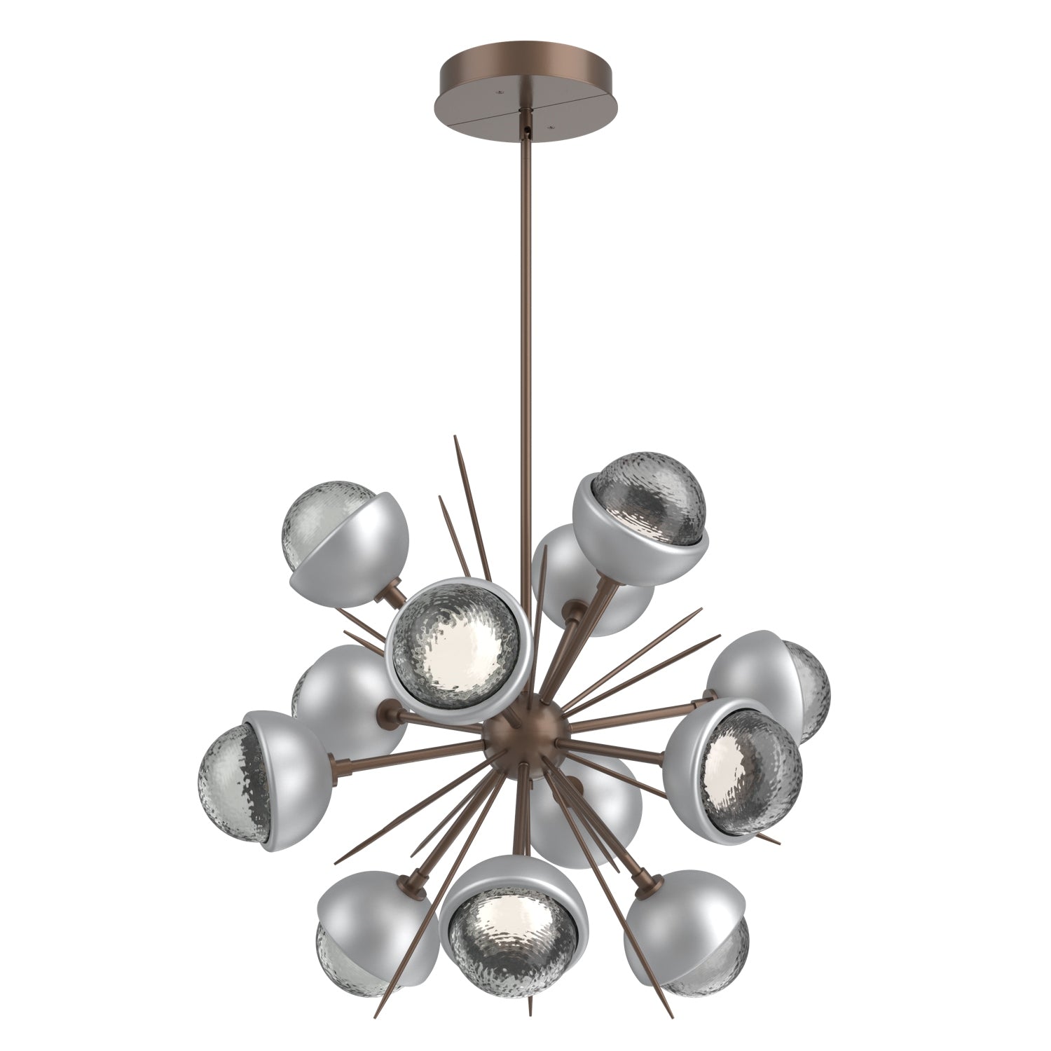 Hammerton Studio - CHB0093-0A-BB-S-001-L3-CS - LED Chandelier - Cabochon - Burnished Bronze