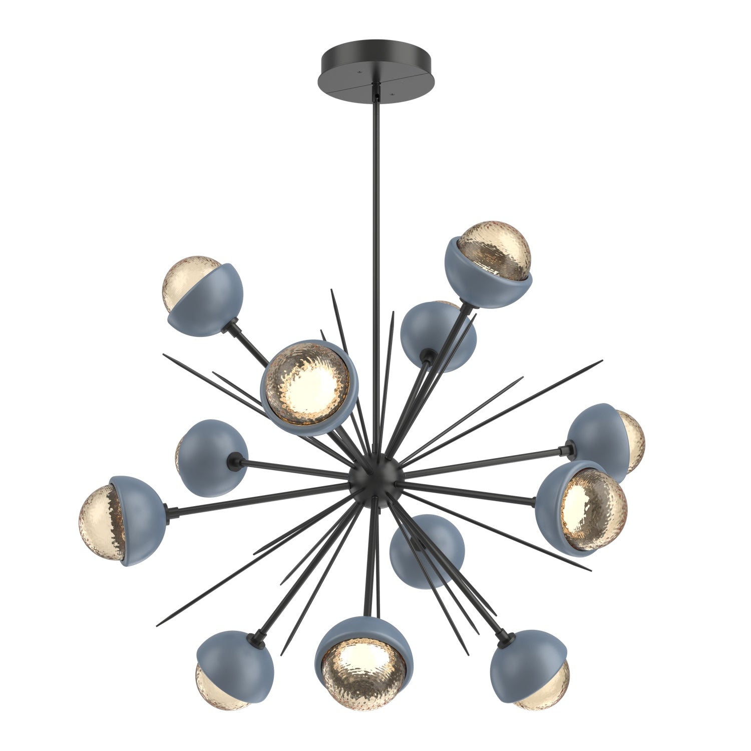 Hammerton Studio - CHB0093-0B-MB-A-001-L3-BU - LED Chandelier - Cabochon - Matte Black