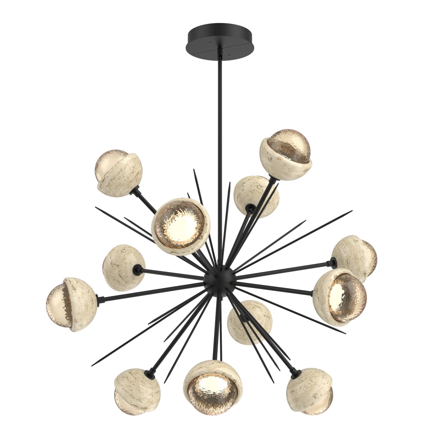Hammerton Studio - CHB0093-0B-MB-A-001-L3-TR - LED Chandelier - Cabochon - Matte Black