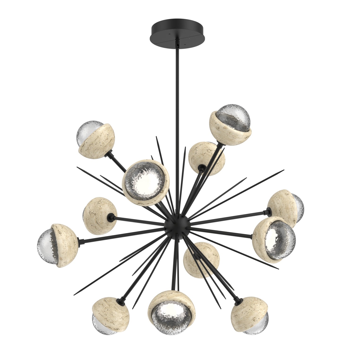 Hammerton Studio - CHB0093-0B-MB-C-001-L3-TR - LED Chandelier - Cabochon - Matte Black