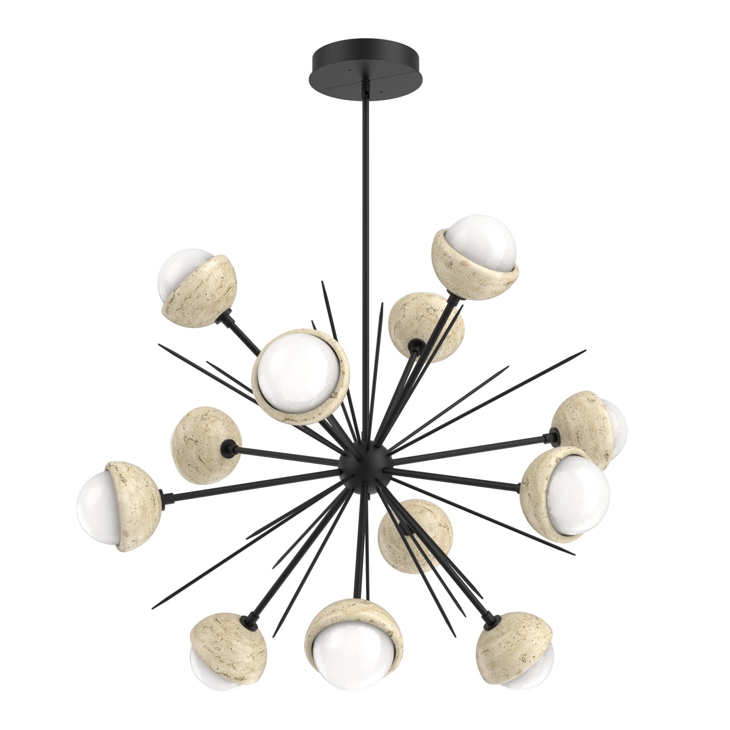 Hammerton Studio - CHB0093-0B-MB-WL-001-L3-TR - LED Chandelier - Cabochon - Matte Black