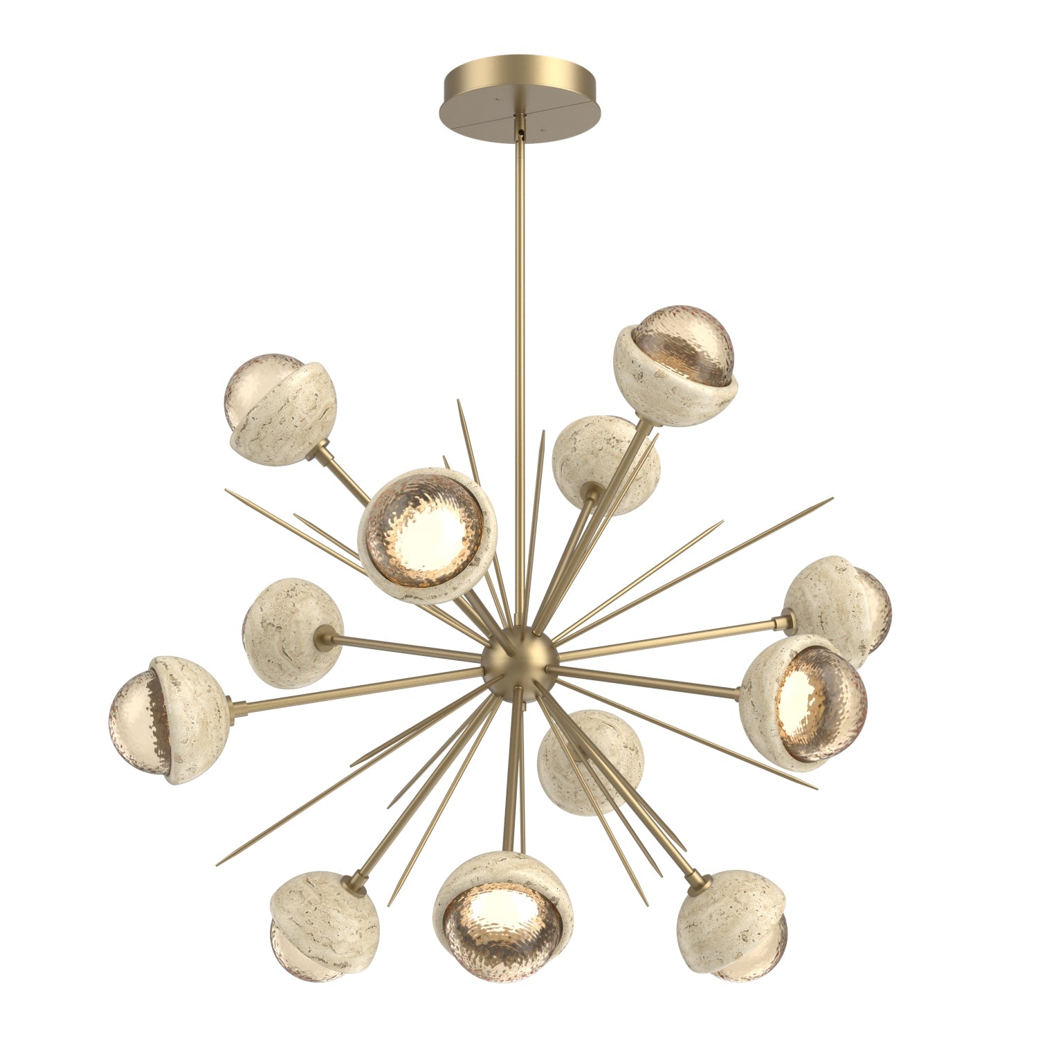 Hammerton Studio - CHB0093-0B-NB-A-001-L1-TR - LED Chandelier - Cabochon - Novel Brass
