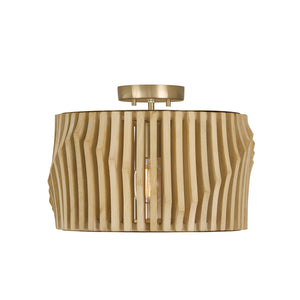 Capital Lighting - 244632BWB - One Light Semi Flush Mount - Archer - Blonde Wood and Matte Brass