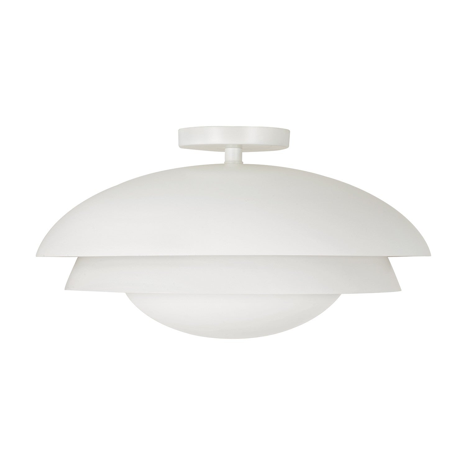 Capital Lighting - 259211WE - One Light Semi Flush Mount - Jensen - Matte White