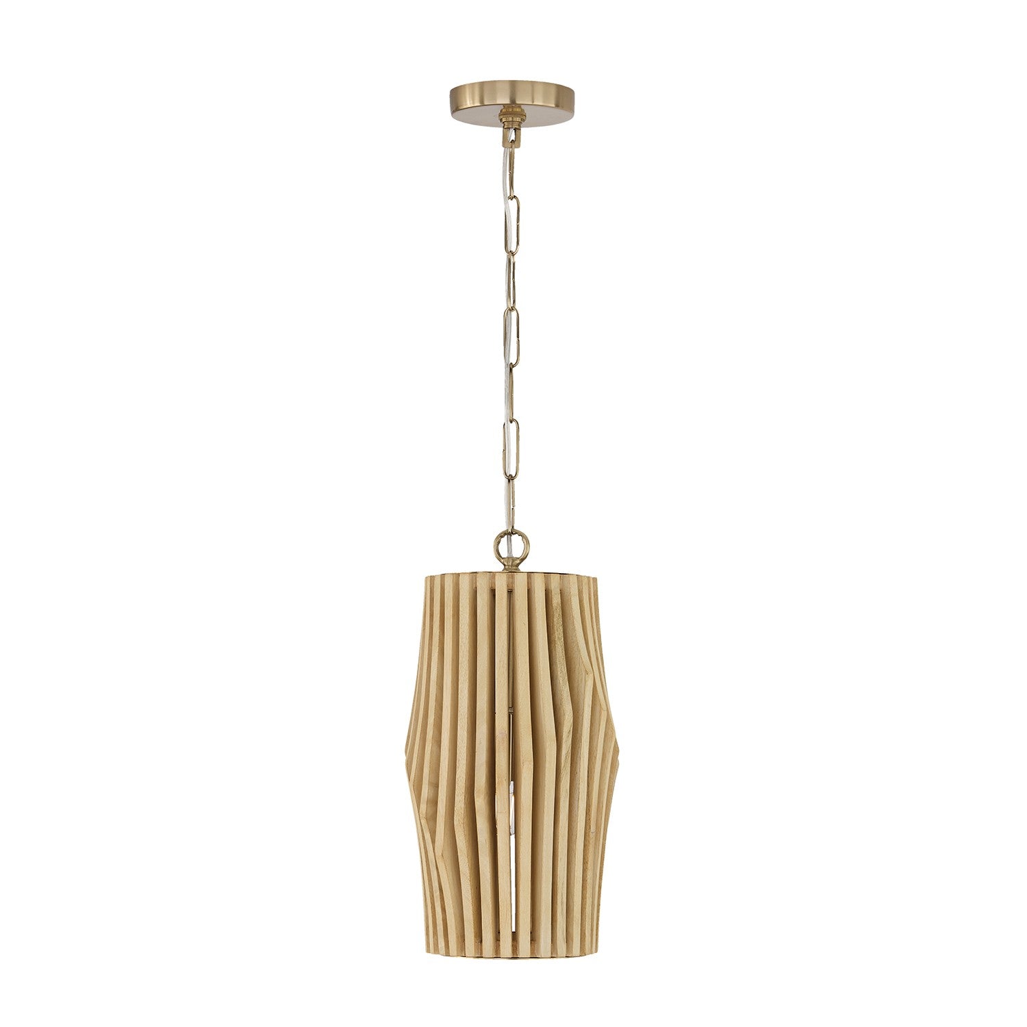 Capital Lighting - 344613BWB - One Light Pendant - Archer - Blonde Wood and Matte Brass