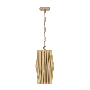 Capital Lighting - 344613BWB - One Light Pendant - Archer - Blonde Wood and Matte Brass