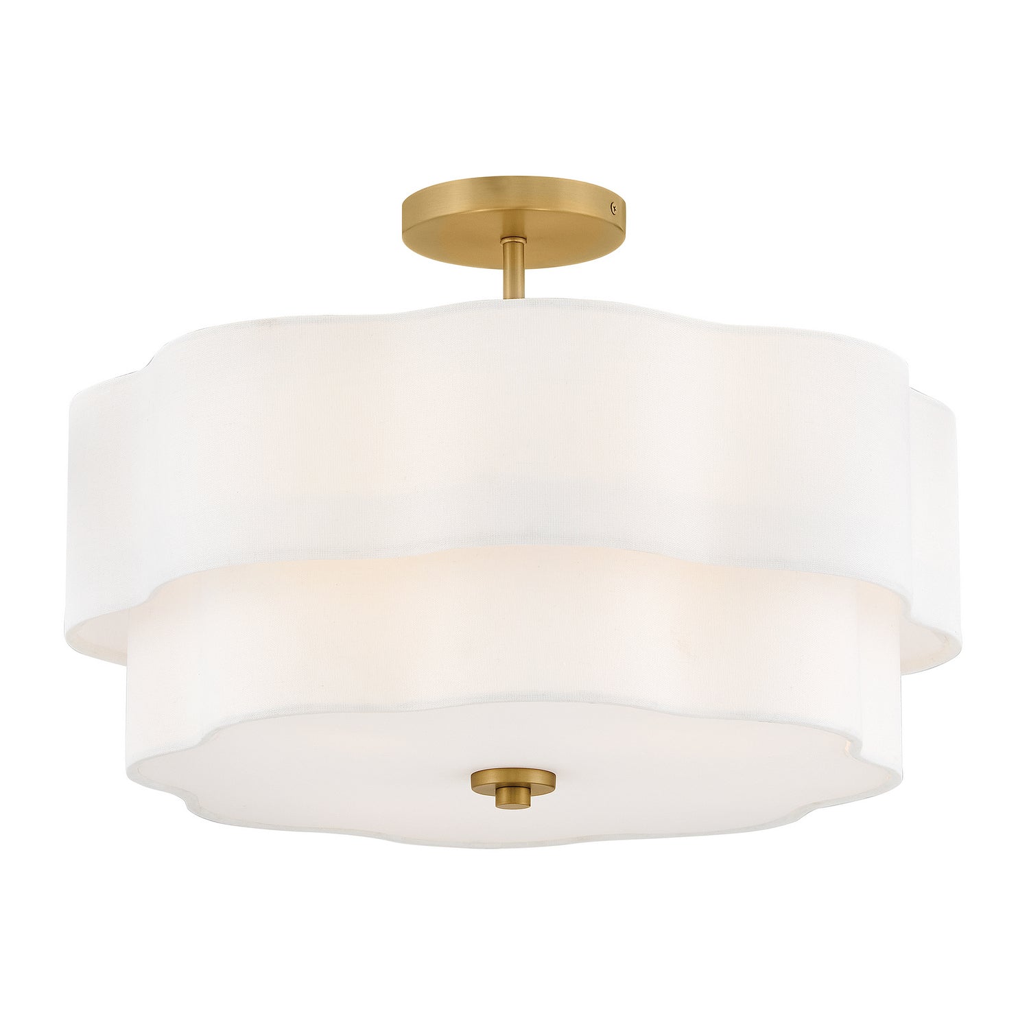 Hinkley - 47733LCB - LED Semi-Flush Mount - Gwen - Lacquered Brass