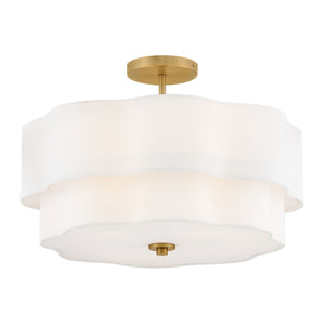 Hinkley - 47733LCB - LED Semi-Flush Mount - Gwen - Lacquered Brass