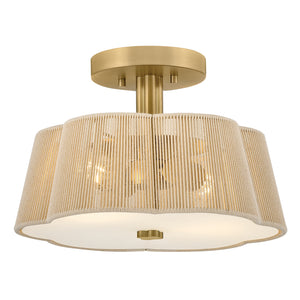 Hinkley - 48581LCB - LED Semi-Flush Mount - Sasha - Lacquered Brass