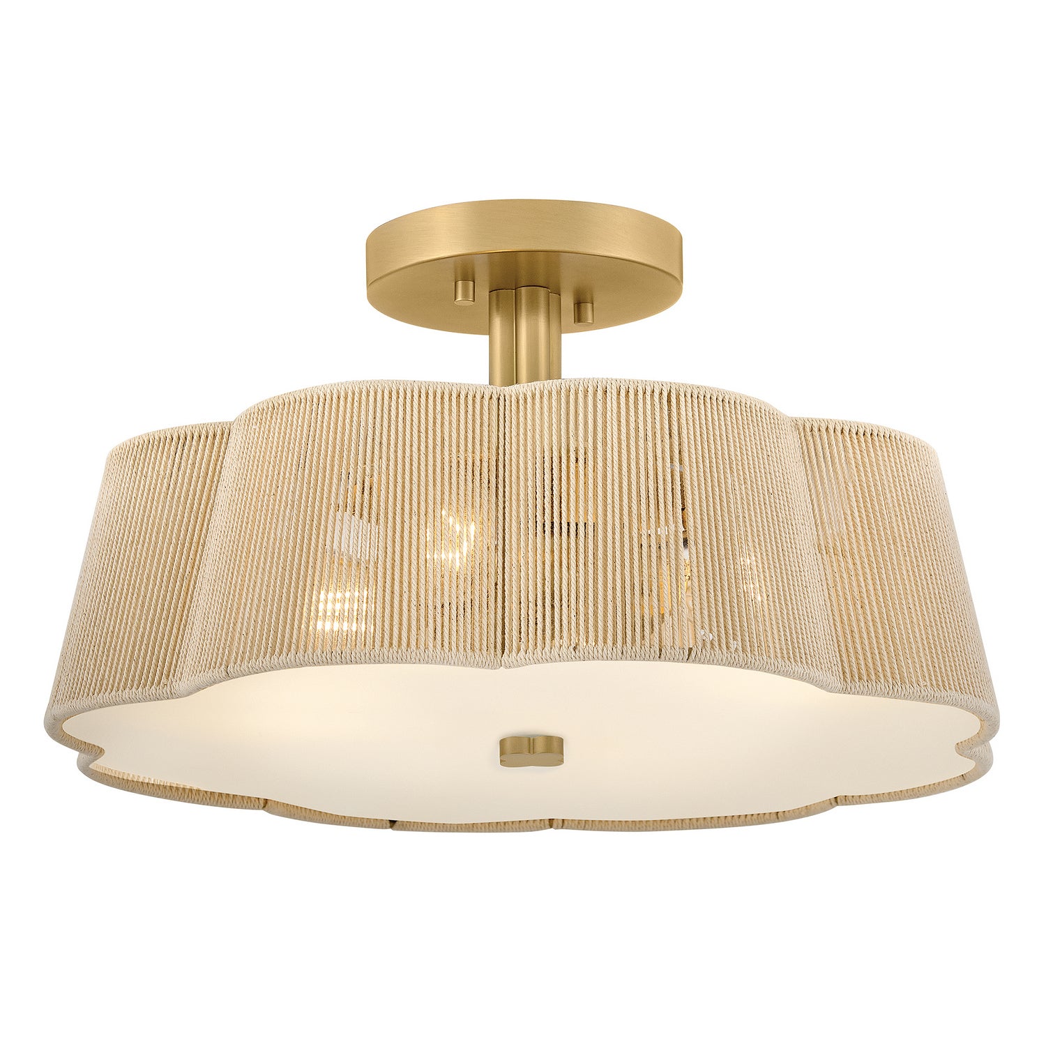 Hinkley - 48583LCB - LED Semi-Flush Mount - Sasha - Lacquered Brass