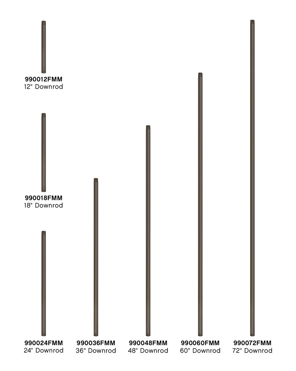 Hinkley - 990018FMM - Downrod - 18" Downrod - Metallic Matte Bronze