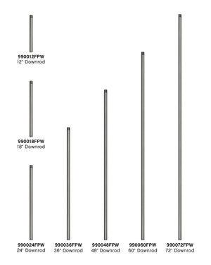 Hinkley - 990018FPW - Downrod - 18" Downrod - Pewter