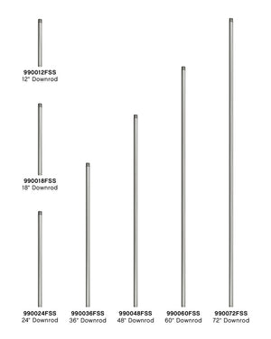 Hinkley - 990018FSS - Downrod - 18" Downrod - Satin Steel