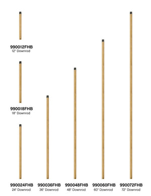 Hinkley - 990024FHB - Downrod - 24" Downrod - Heritage Brass