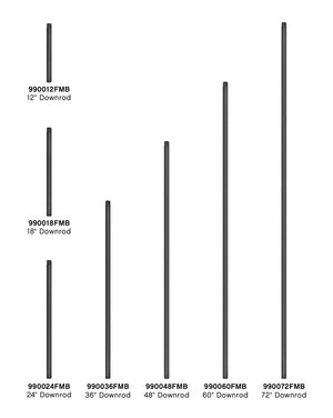 Hinkley - 990036FMB - Downrod - 36" Downrod - Matte Black