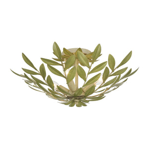 Crystorama - 560-CT - Four Light Semi Flush Mount - Broche - Champagne Green Tea