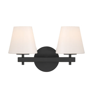 Crystorama - COL-202-BK - Two Light Wall Sconce - Colton - Black