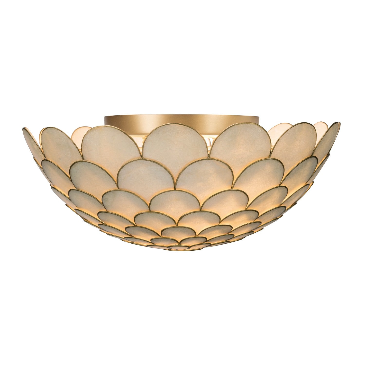Crystorama - DRB-7000-SG - Three Light Semi Flush Mount - Darby - Soft Gold