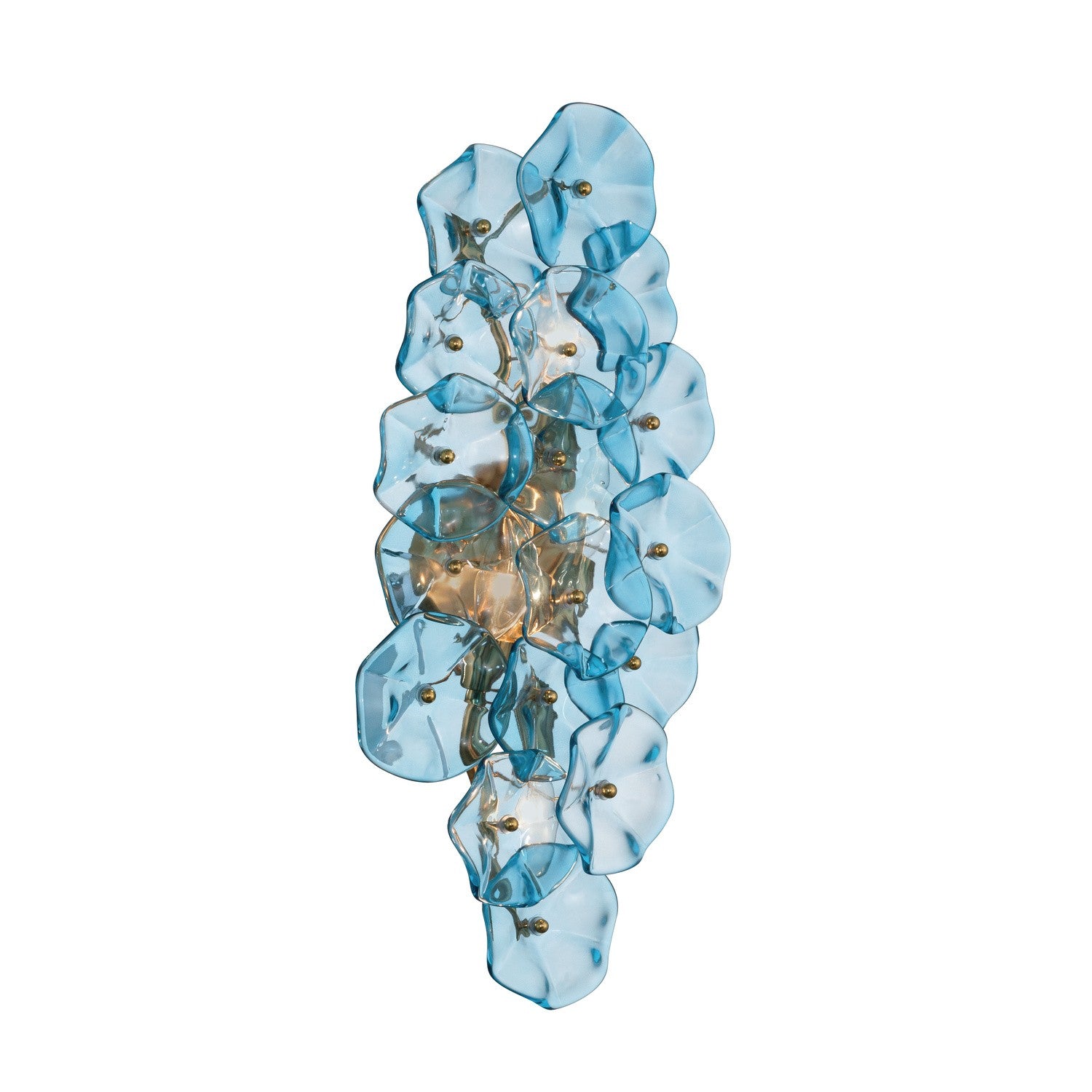 Crystorama - ESM-4001-AG-BL - Four Light Wall Sconce - Esme - Aged Brass
