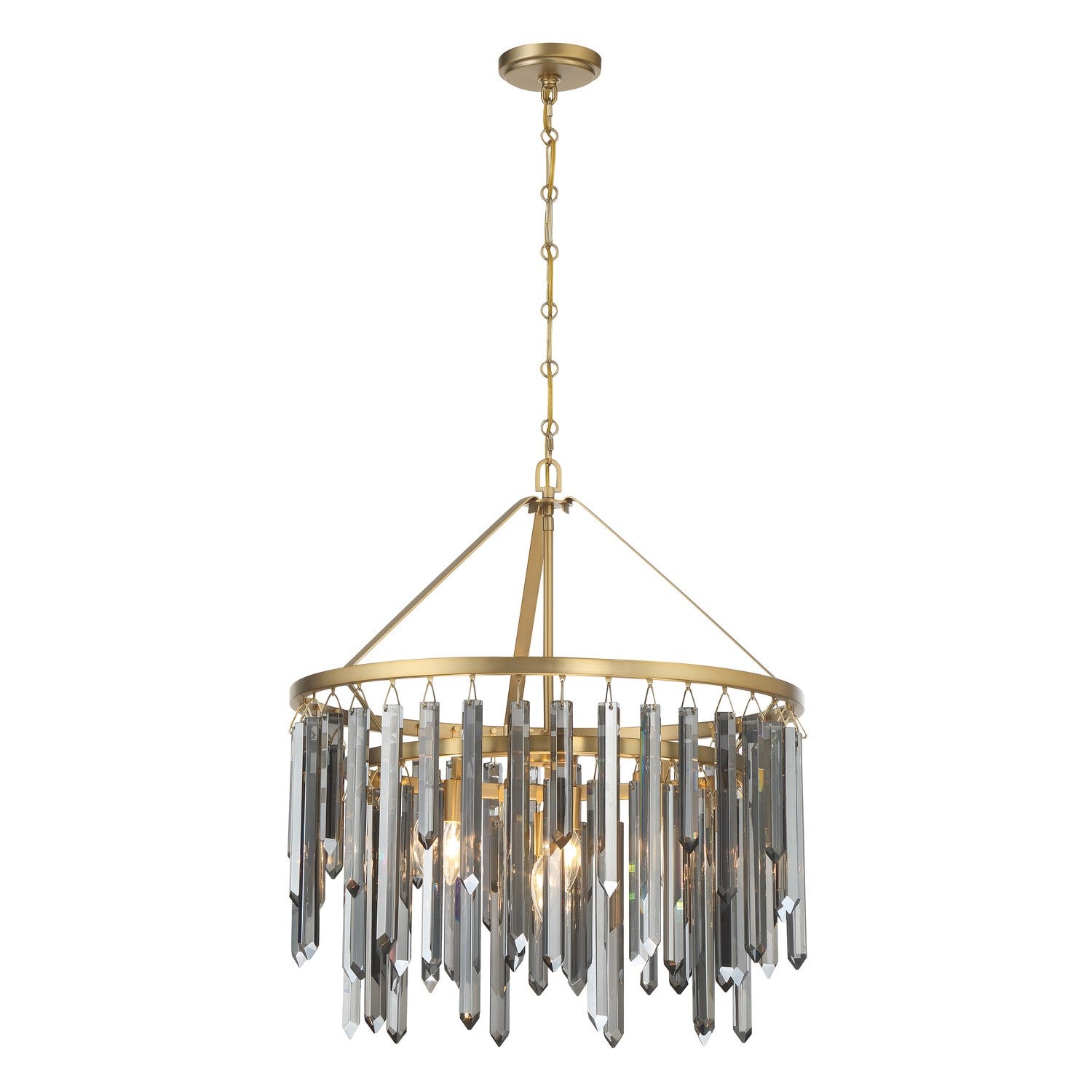Crystorama - GEM-7004-MG-SS - Seven Light Chandelier - Gemma - Modern Gold