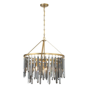Crystorama - GEM-7004-MG-SS - Seven Light Chandelier - Gemma - Modern Gold