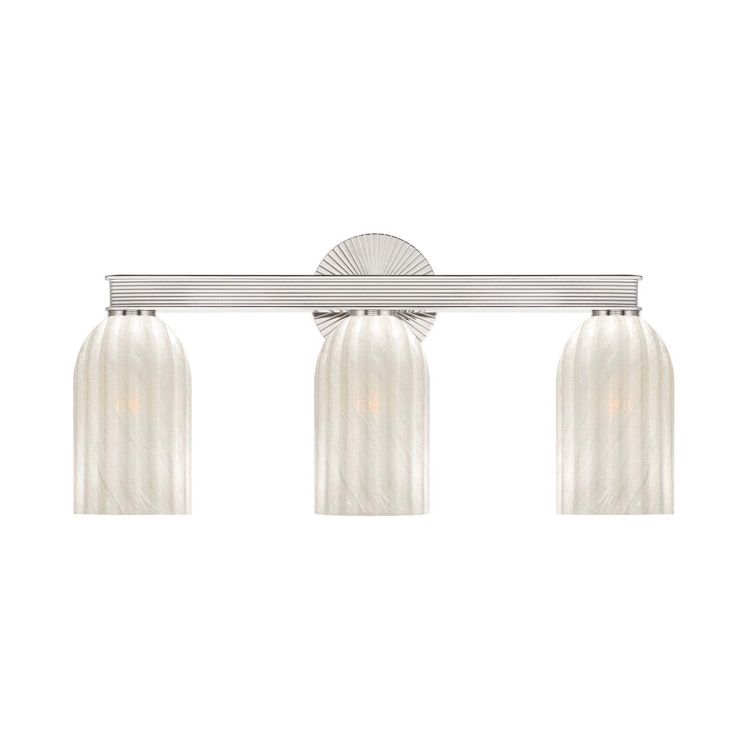Crystorama - LOT-713-PN - Three Light Bath - Lotus - Polished Nickel