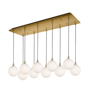 Kuzco Lighting - MP3106BGOP-10 - LED Pendant - Bolla - Brushed Gold/Opal Glass