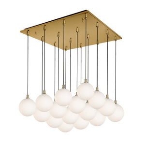 Kuzco Lighting - MP3106BGOP-16 - LED Pendant - Bolla - Brushed Gold/Opal Glass