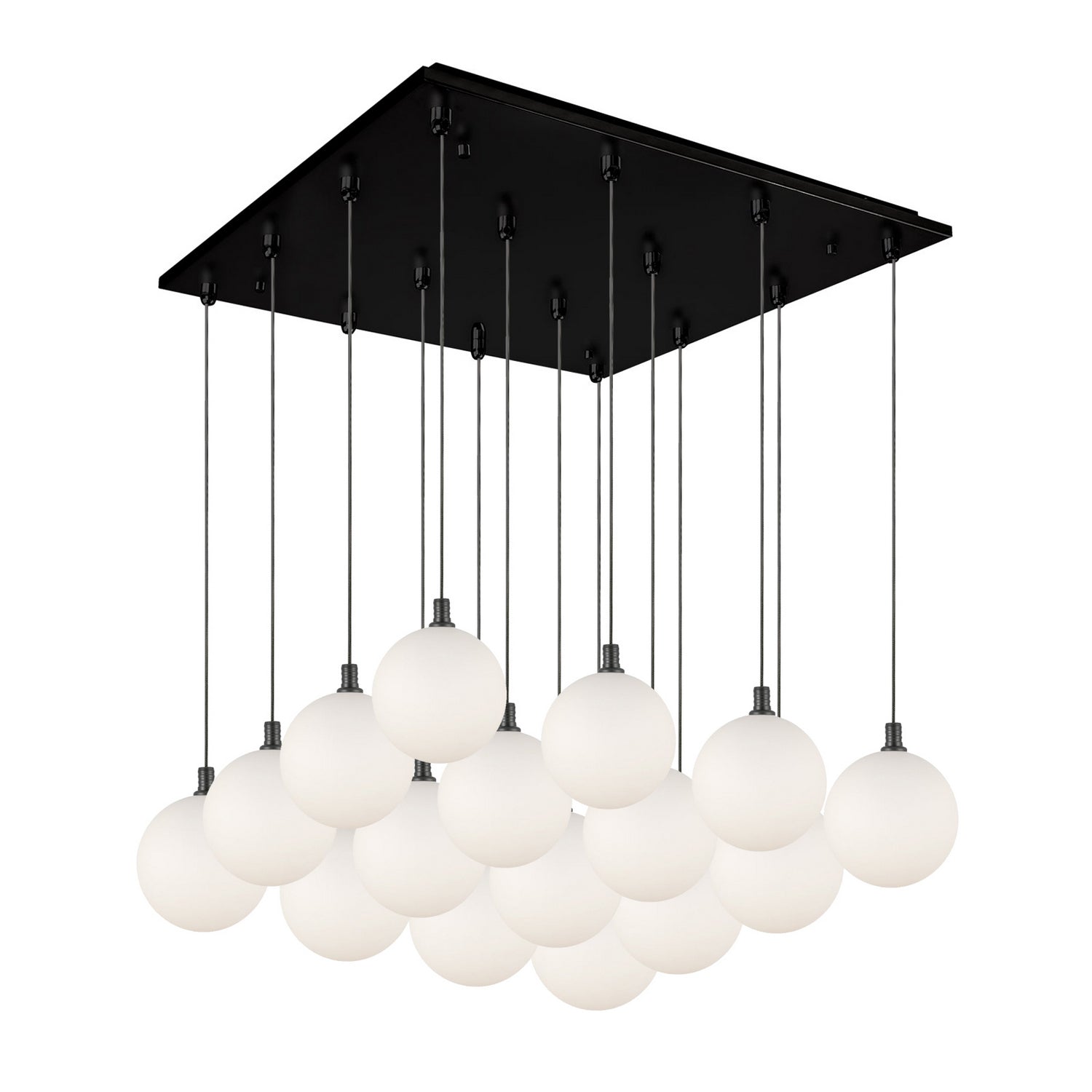 Kuzco Lighting - MP3106BKOP-16 - LED Pendant - Bolla - Black/Opal Glass