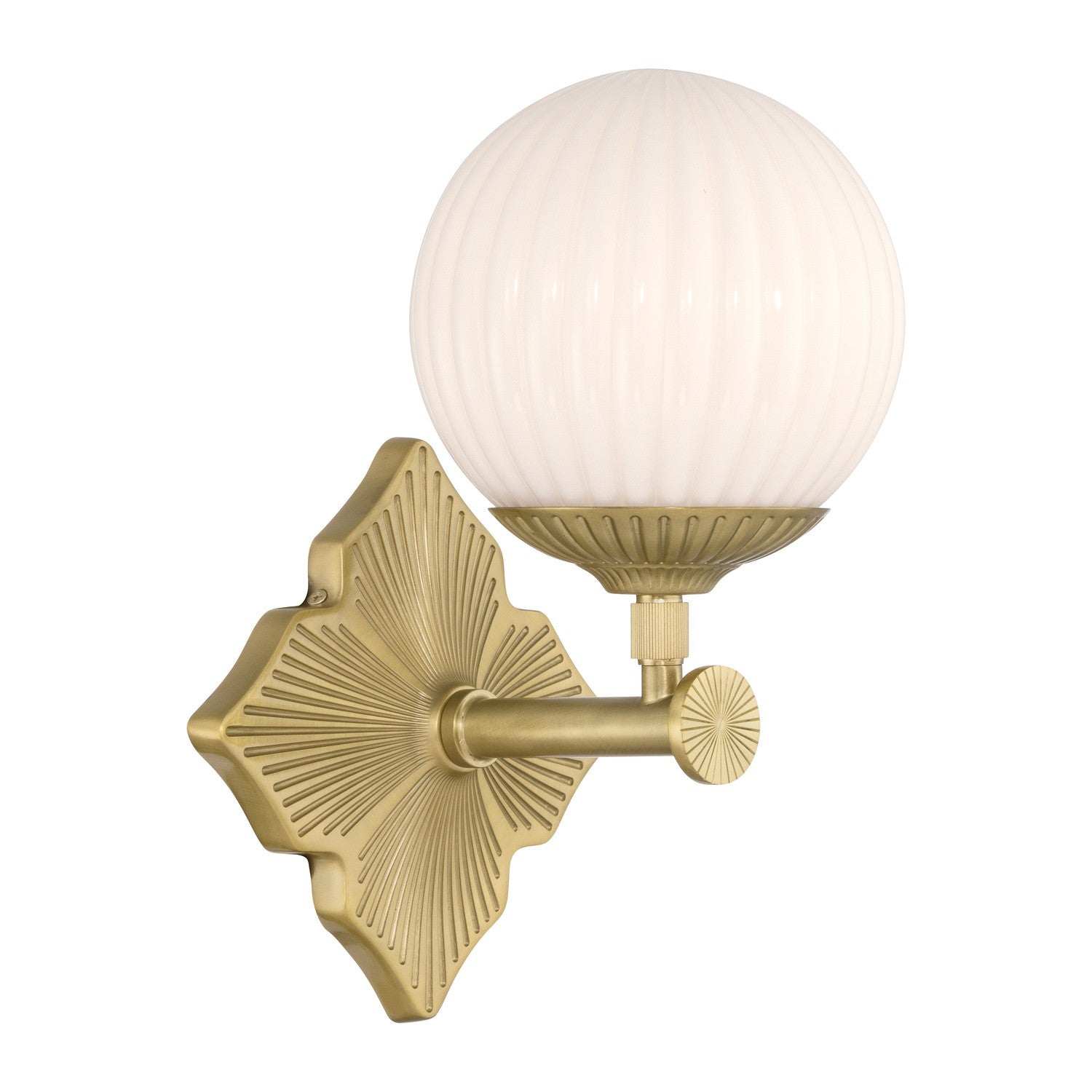 Crystorama - ORY-1001-AG-WH - One Light Wall Sconce - Orly - Aged Brass
