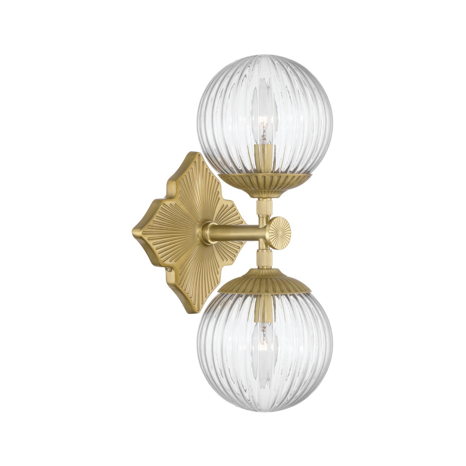 Crystorama - ORY-1002-AG-CL - Two Light Wall Sconce - Orly - Aged Brass