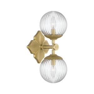 Crystorama - ORY-1002-AG-CL - Two Light Wall Sconce - Orly - Aged Brass