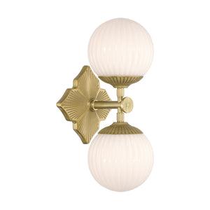 Crystorama - ORY-1002-AG-WH - Two Light Wall Sconce - Orly - Aged Brass
