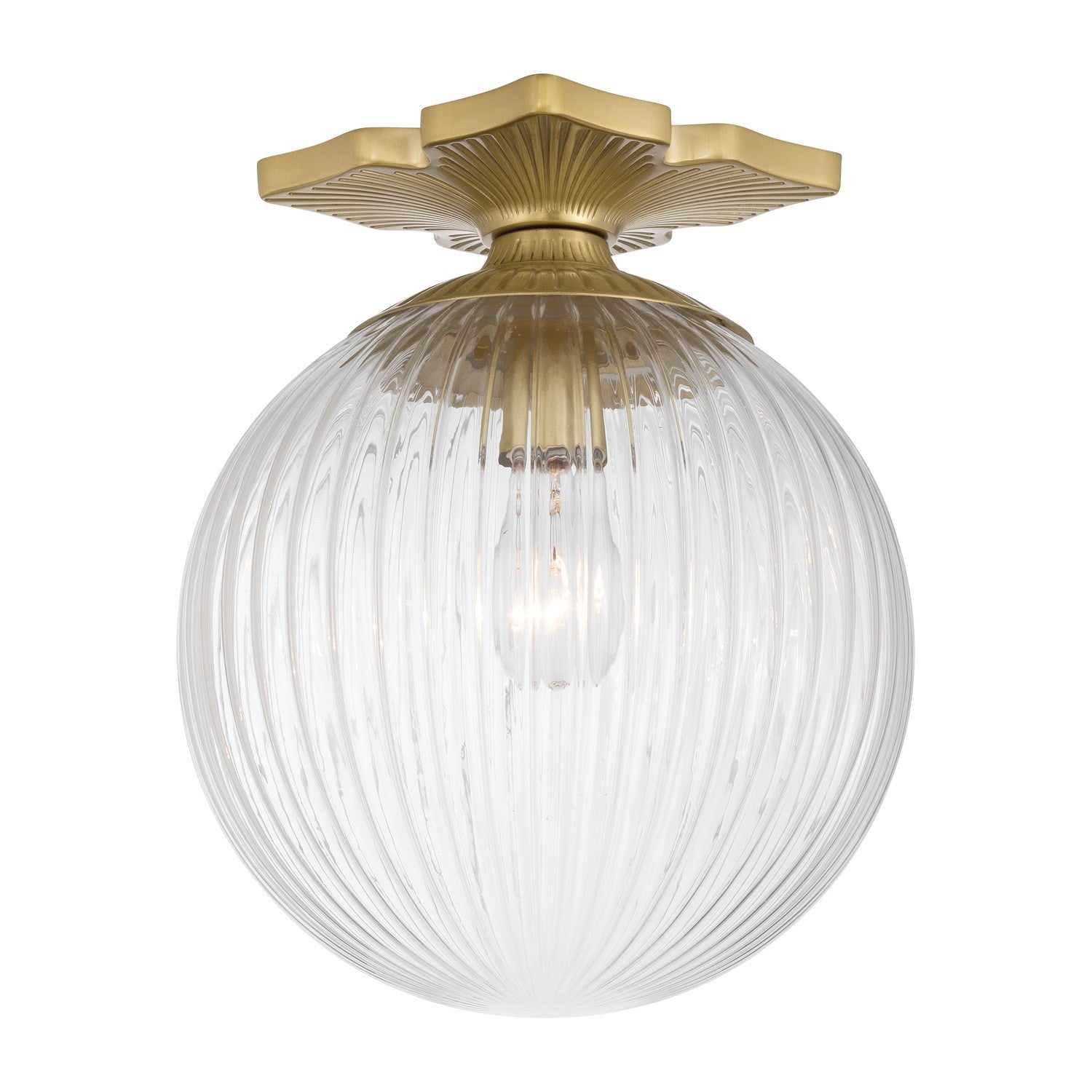 Crystorama - ORY-1003-AG-CL - One Light Semi Flush Mount - Orly - Aged Brass