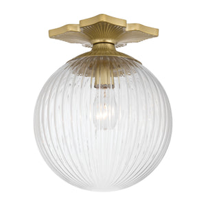 Crystorama - ORY-1003-AG-CL - One Light Semi Flush Mount - Orly - Aged Brass