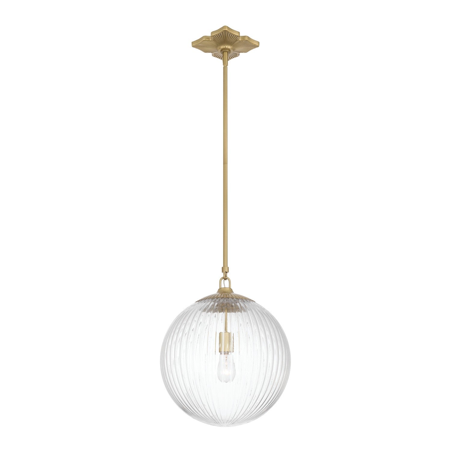 Crystorama - ORY-1007-AG-CL - One Light Pendant - Orly - Aged Brass