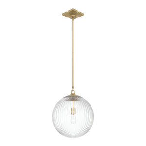 Crystorama - ORY-1007-AG-CL - One Light Pendant - Orly - Aged Brass