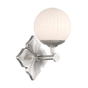 Crystorama - ORY-1001-PN-WH - One Light Wall Sconce - Orly - Polished Nickel