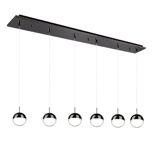 Kuzco Lighting - MP402801BC-06 - LED Pendant - Pluto - Black Chrome