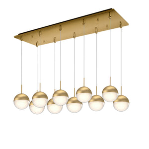 Kuzco Lighting - MP402801BG-10 - LED Pendant - Pluto - Brushed Gold