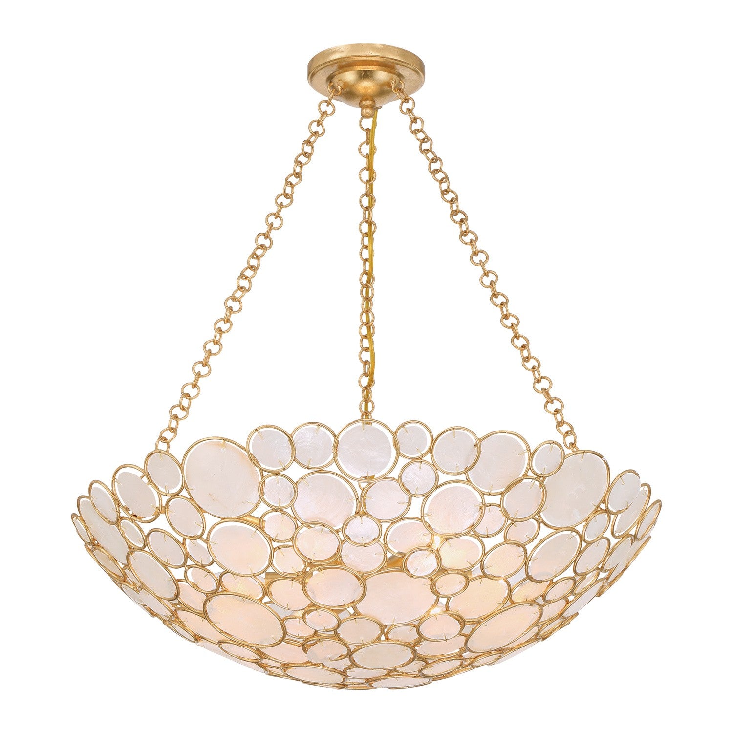 Crystorama - PAL-525-GA - Six Light Chandelier - Palla - Antique Gold