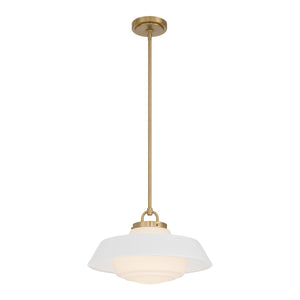 Crystorama - XAN-8006-VG-WH - One Light Pendant - Xander - Vibrant Gold