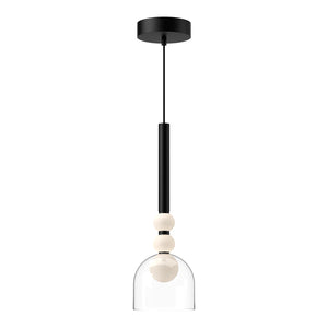 Kuzco Lighting - PD30505-BK/CL-UNV - LED Pendant - Rise - Black/Clear