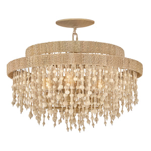 Fredrick Ramond - FR47003BNG - LED Semi Flush Mount - Freya - Burnished Gold