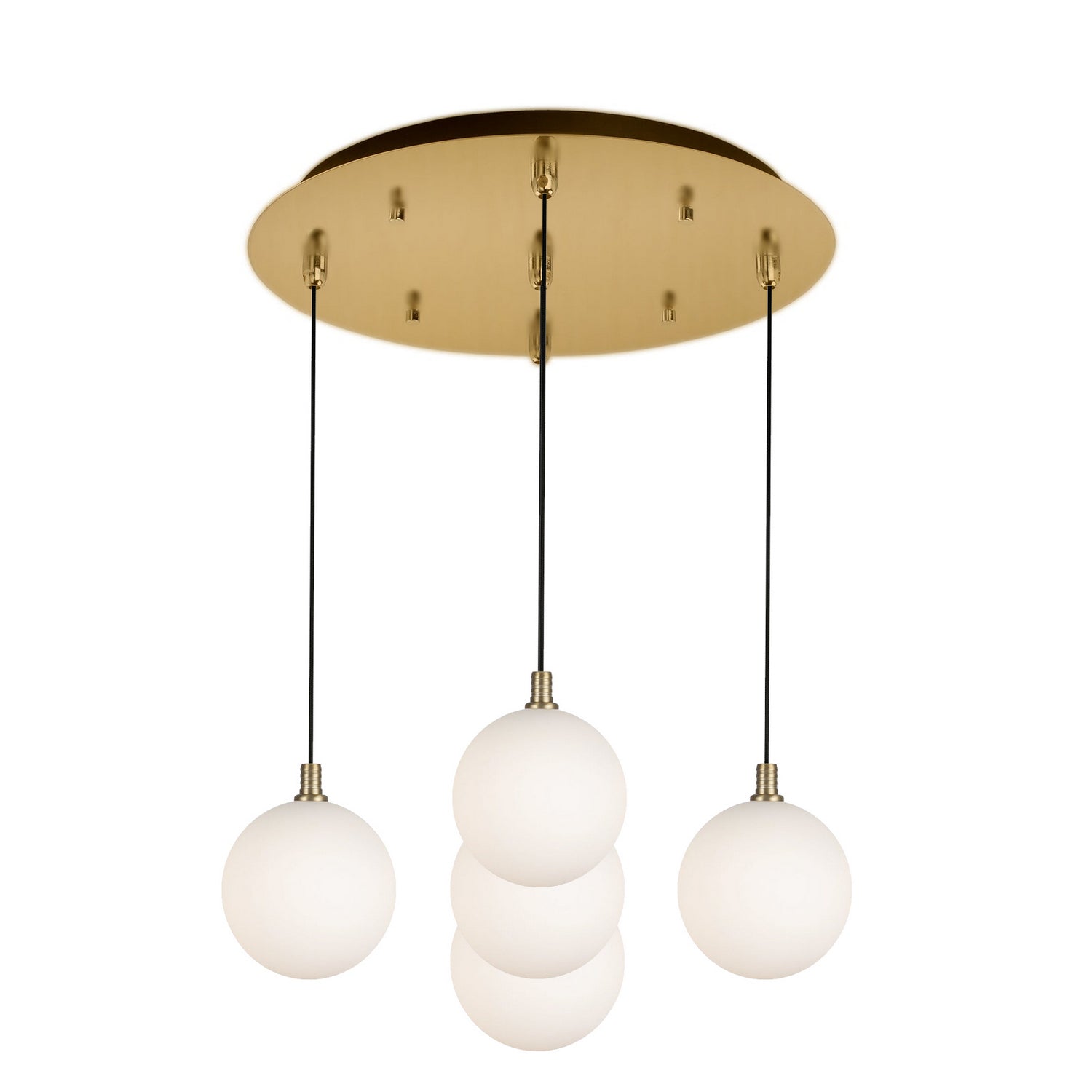 Kuzco Lighting - MP3106BGOP-05 - LED Pendant - Bolla - Brushed Gold/Opal Glass