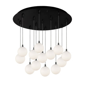 Kuzco Lighting - MP3106BKOP-13 - LED Pendant - Bolla - Black/Opal Glass
