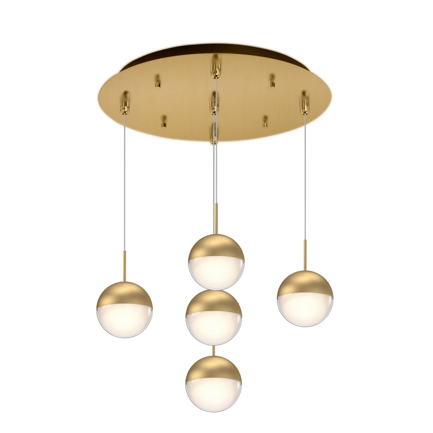 Kuzco Lighting - MP402801BG-05 - LED Pendant - Pluto - Brushed Gold